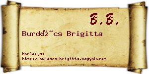Burdács Brigitta névjegykártya